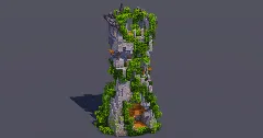 Mossy Overgrown Medieval Tower — Minecraft Build by MellowHat (2)