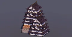 Huge Japanese Castle Black — Minecraft Build by MellowHat (1)