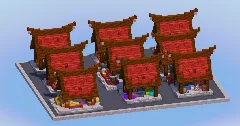 Mangrove Red Medieval Markets — Minecraft Build by LeonisBuilds (2)