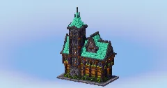Medieval Town Hall Dark Copper — Minecraft Build by LeonisBuilds (2)