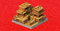 Bamboo twin House — Minecraft Build by ImpossibleBuilds (1)