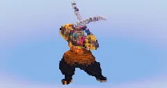 Inosuke from Demon Slayer — Minecraft Build by LeonisBuilds (1)