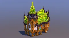 Green Medieval Fantasy House — Minecraft Build by MellowHat (2)