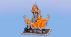 Fire Medieval Fantasy House 3 — Minecraft Build by LeonisBuilds (1)