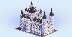 White Gothic Cathedral v2 — Minecraft Build by LeonisBuilds (1)