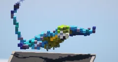 Light Blue Parrot — Minecraft Build by LeonisBuilds (2)