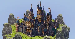 Blue Epic Fantasy Castle — Minecraft Build by StrongholdStudios (1)