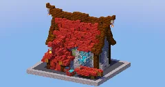 Mangrove Red Medieval Fisherman House — Minecraft Build by LeonisBuilds (2)