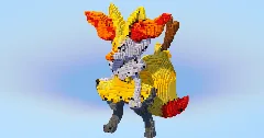 Braixen — Minecraft Build by LeonisBuilds (2)