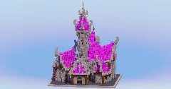 Magenta Medieval Fantasy Castle — Minecraft Build by LeonisBuilds (1)