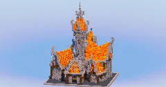 Fire Medieval Fantasy Castle — Minecraft Build by LeonisBuilds (1)
