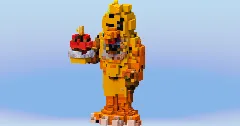 Chica the Chicken from FNAF Five Days At Freddy — Minecraft Build by LeonisBuilds (1)