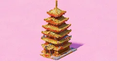 Pink Pagoda Sakura — Minecraft Build by EasternRealms (1)