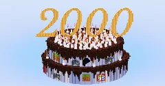 2000 Followers on Patreon Cake | FREE — Minecraft Build by LeonisBuilds (1)