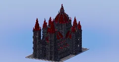 Dark Red Gothic Cathedral v2 — Minecraft Build by LeonisBuilds (1)