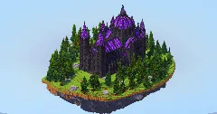 Dark Amethyst Gothic Cathedral v2 on Floating Island — Minecraft Build by LeonisBuilds (1)