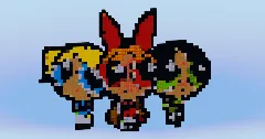 The Powerpuff Girls from The Powerpuff Girls — Minecraft Build by LeonisBuilds (1)