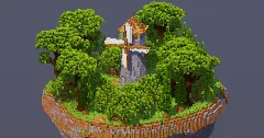 Floating Island Medieval Windmill — Minecraft Build by MellowHat (2)