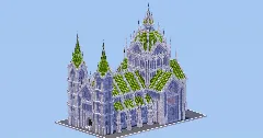 Gothic Cathedral White and Green Version — Minecraft Build by LeonisBuilds (2)