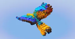 Light Blue Macaw Parrot — Minecraft Build by LeonisBuilds (2)