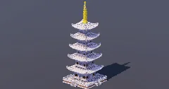 White Quartz Japanese Pagoda — Minecraft Build by MellowHat (1)
