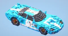Blue Racecar — Minecraft Build by LeonisBuilds (2)