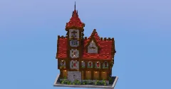 Medieval Town Hall Red Version — Minecraft Build by LeonisBuilds (1)