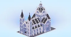 White Gothic Cathedral — Minecraft Build by LeonisBuilds (3)