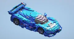 Blue Racer Car small — Minecraft Build by LeonisBuilds (2)