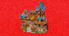 Elven Manor Blue Roof — Minecraft Build by ImpossibleBuilds (2)