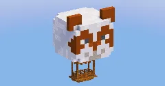 Brown Panda Hot Air Balloon — Minecraft Build by LeonisBuilds (1)