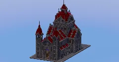 Compact Dark Red Gothic Cathedral — Minecraft Build by LeonisBuilds (2)