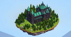 Dark Copper Gothic Cathedral on Floating Island v2 — Minecraft Build by LeonisBuilds (2)