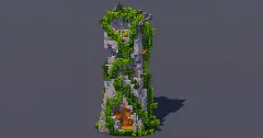 Mossy Overgrown Medieval Tower — Minecraft Build by MellowHat (1)