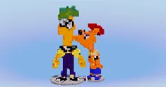 Phineas and Ferb from Phineas and Ferb — Minecraft Build by LeonisBuilds (1)