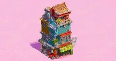 Colorful Stacked Shophouse — Minecraft Build by EasternRealms (2)