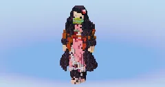 Nezuko from Demon Slayer — Minecraft Build by LeonisBuilds (1)
