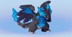 Mega Charizard X from Pokemon — Minecraft Build by LeonisBuilds (4)