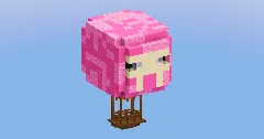 Pink Sheep Hot Air Balloon — Minecraft Build by LeonisBuilds (2)