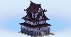 Japanese Castle Black and white version — Minecraft Build by LeonisBuilds (3)