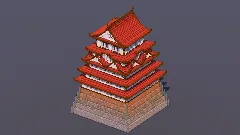 Red Roof Japanese Castle — Minecraft Build by MellowHat (4)