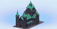 Compact Dark Copper Gothic Cathedral — Minecraft Build by LeonisBuilds (1)