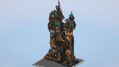 Cyan Steampunk Mansion — Minecraft Build by LeonisBuilds (2)