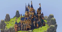 Blue Epic Fantasy Castle — Minecraft Build by StrongholdStudios (2)