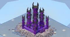 Dark Amethyst Fantasy Castle 400x400 Blocks Fully Built Map — Minecraft Build by LeonisBuilds (4)
