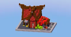 Mangrove Red Medieval Fruit Shop — Minecraft Build by LeonisBuilds (2)