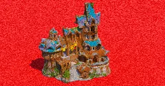 Elven Manor Blue Roof — Minecraft Build by ImpossibleBuilds (1)