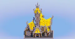 Yellow Medieval Fantasy Castle — Minecraft Build by LeonisBuilds (1)
