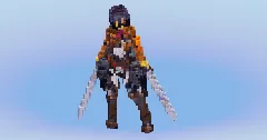 Mikasa from Attack on Titan — Minecraft Build by LeonisBuilds (1)