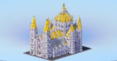 Golden Gilded Gothic Cathedral v2 — Minecraft Build by LeonisBuilds (2)